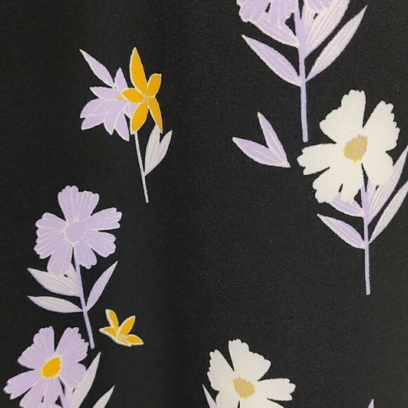 Lane Bryant Lena Flutter Sleeve Black Floral Jumpsuit NWT Size 16 - Picture 9 of 12